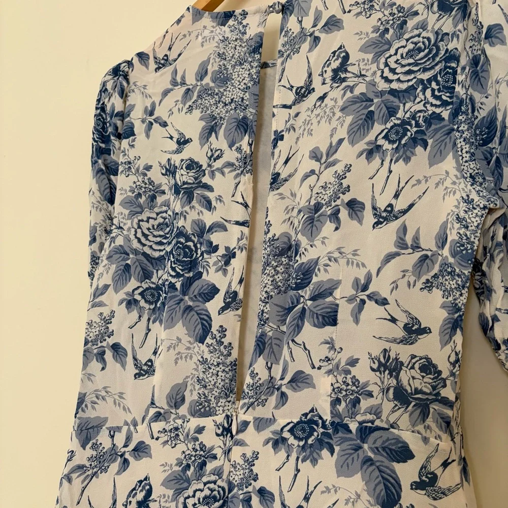 Reformation Carolena Dress Pompadour Size 8 - Picture 9 of 10